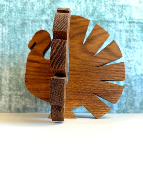 Vintage Wooden Turkey Napkin Holder
