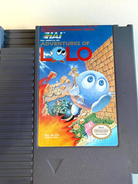 1985 Adventures of Lolo NES Game Cartridge by HAL America Inc.