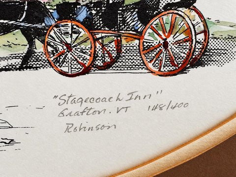 Stagecoach Inn Vermont - 1981 J. Robinson Signed & Numbered Limited Edition Print
