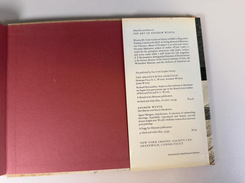 The Art of Andrew Wyeth by Wanda M Corn | 1973 Hardback First Printing