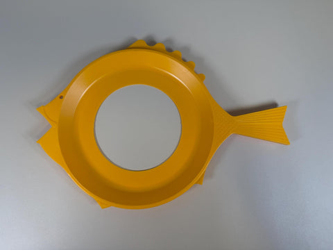 Vintage Yellow Fish Picnic Plate Holders