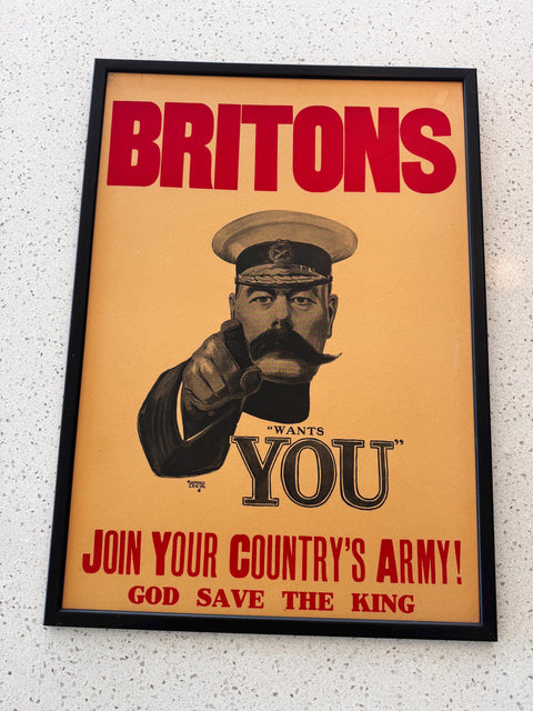 Britons Wants You Join Your Country's Army Recruitment Poster