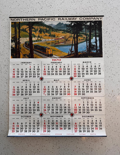 Northern Pacific 1970 Wall Calendar by LPIU