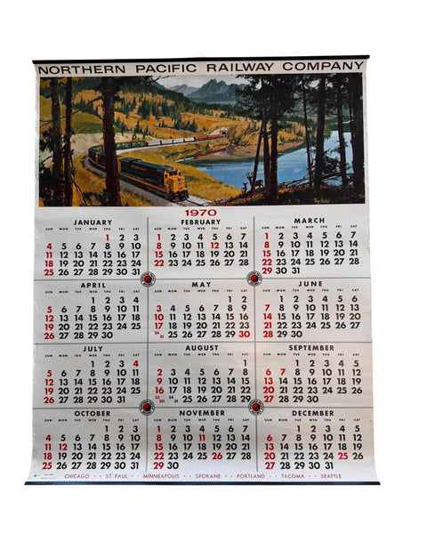 Northern Pacific 1970 Wall Calendar by LPIU