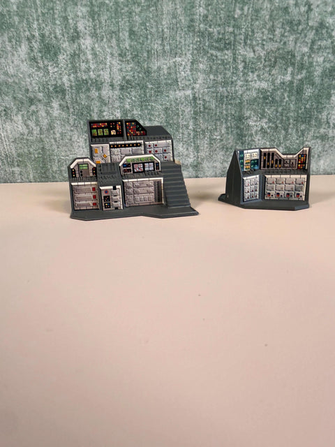 1982 Star Wars Micro Collection Hoth Ion Cannon Computer Consoles | Vintage Kenner Set of 2