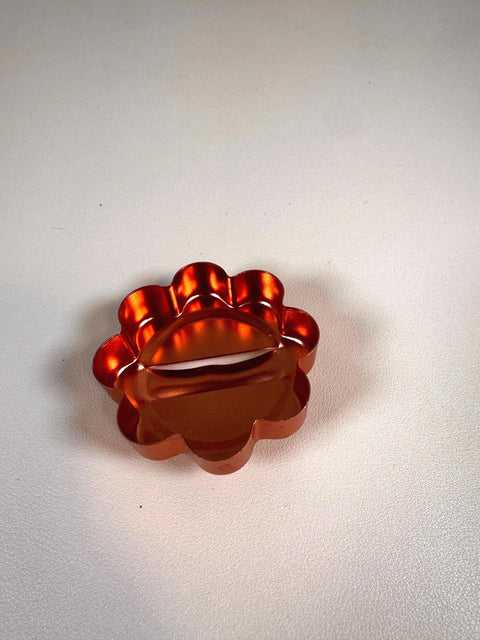 Set of 4 Copper Cookie Cutters with Handles - Heart, Star, Round, and Flower Shapes