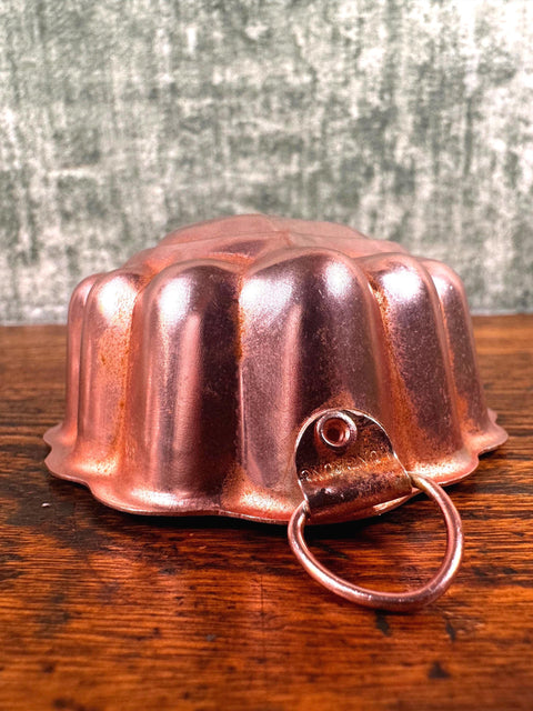 Set of 4 Vintage Copper Jelly Molds with Heart, Pineapple, and Fluted Designs