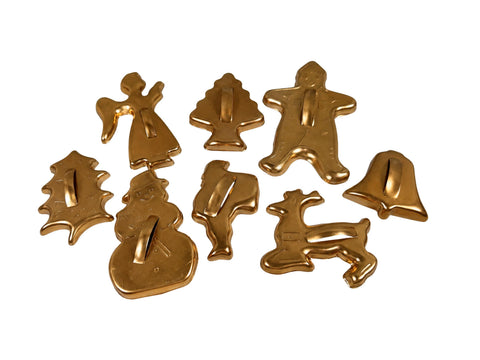 Set of 8 Copper Holiday Cookie Cutters