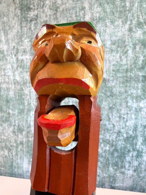 Vintage Hand Carved Folk Art Wooden Nutcracker