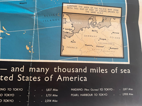 The War Against Japan | 1944 British Propaganda Map