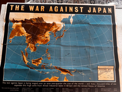 The War Against Japan | 1944 British Propaganda Map