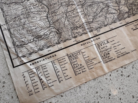 Gandesa 1938 Military Topographic Map of Spain