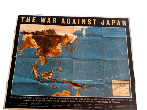The War Against Japan | 1944 British Propaganda Map
