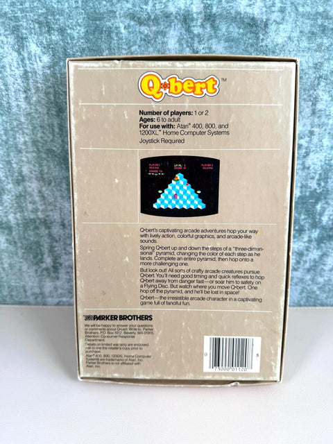 Q*bert Cartridge for Atari Home Computers by Parker Brothers