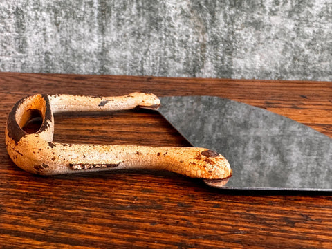 Acme Stainless Steel Mezzaluna Chopper with Vintage Handle