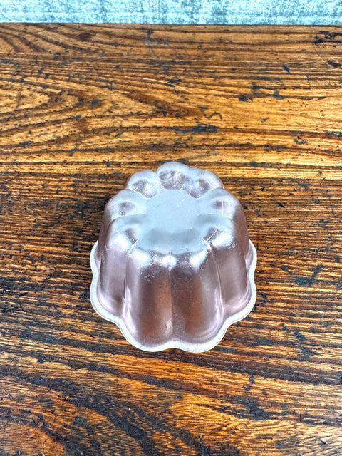 Set of 4 Vintage Copper Jelly Molds with Heart, Pineapple, and Fluted Designs