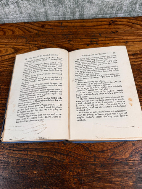 The Sign of the Twisted Candles by Carolyn Keene | 1933 Hardcover Mystery Novel