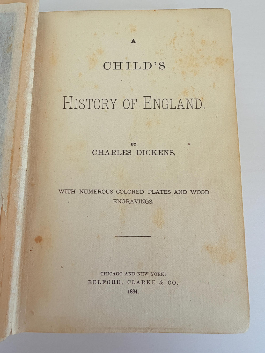A Child's History of England by Charles Dickens | 1885 Hardcover