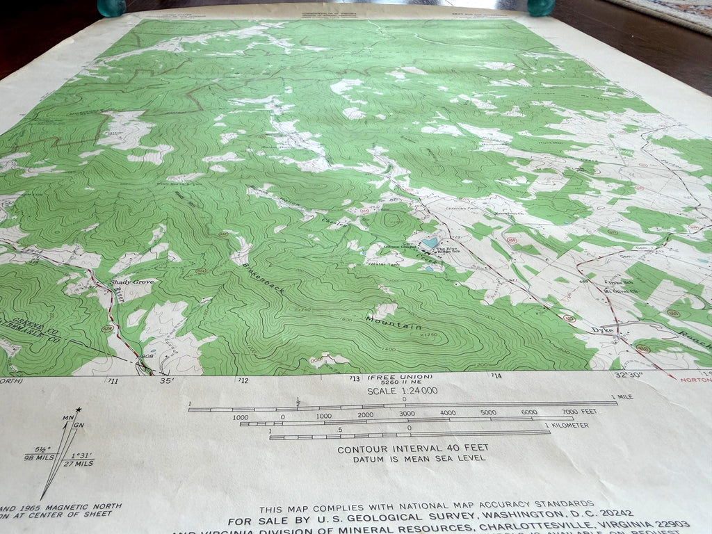 Swift Run Gap, Virginia – USGS Quadrangle Map | 1965