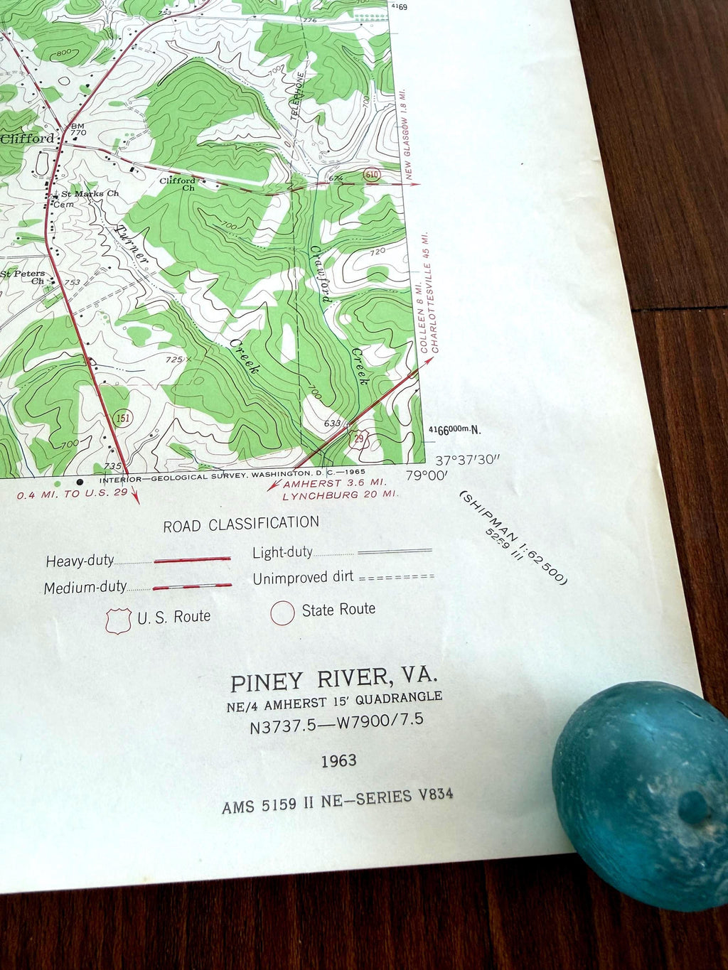 Piney River, Virginia – USGS Quadrangle Map | 1963
