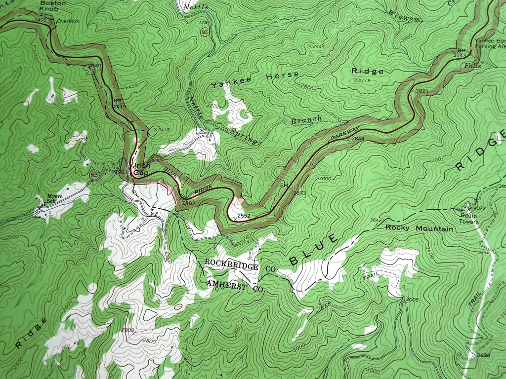 Montebello, Virginia – USGS Quadrangle Map | 1965