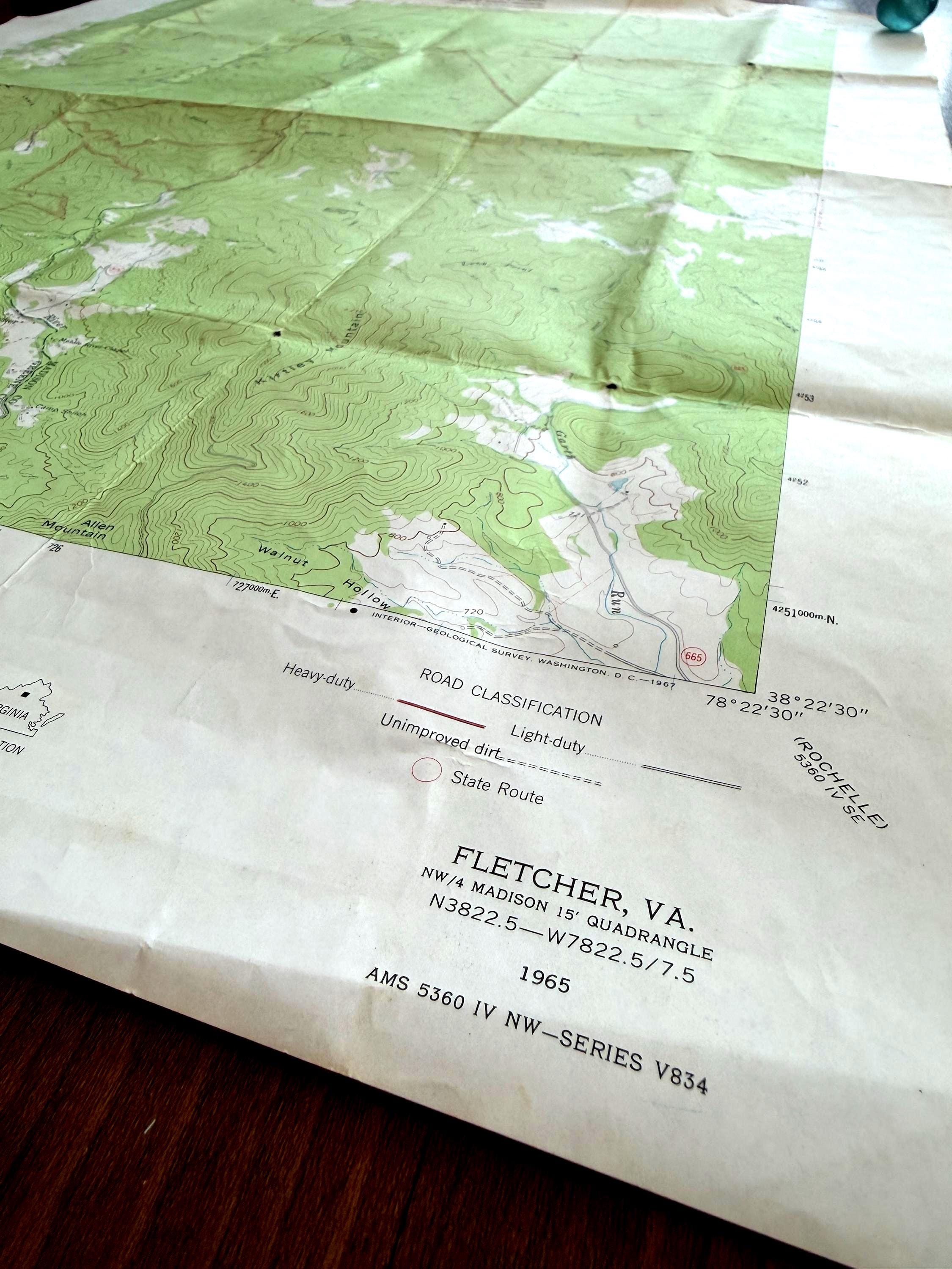 Fletcher, Virginia – USGS Quadrangle Map | 1965
