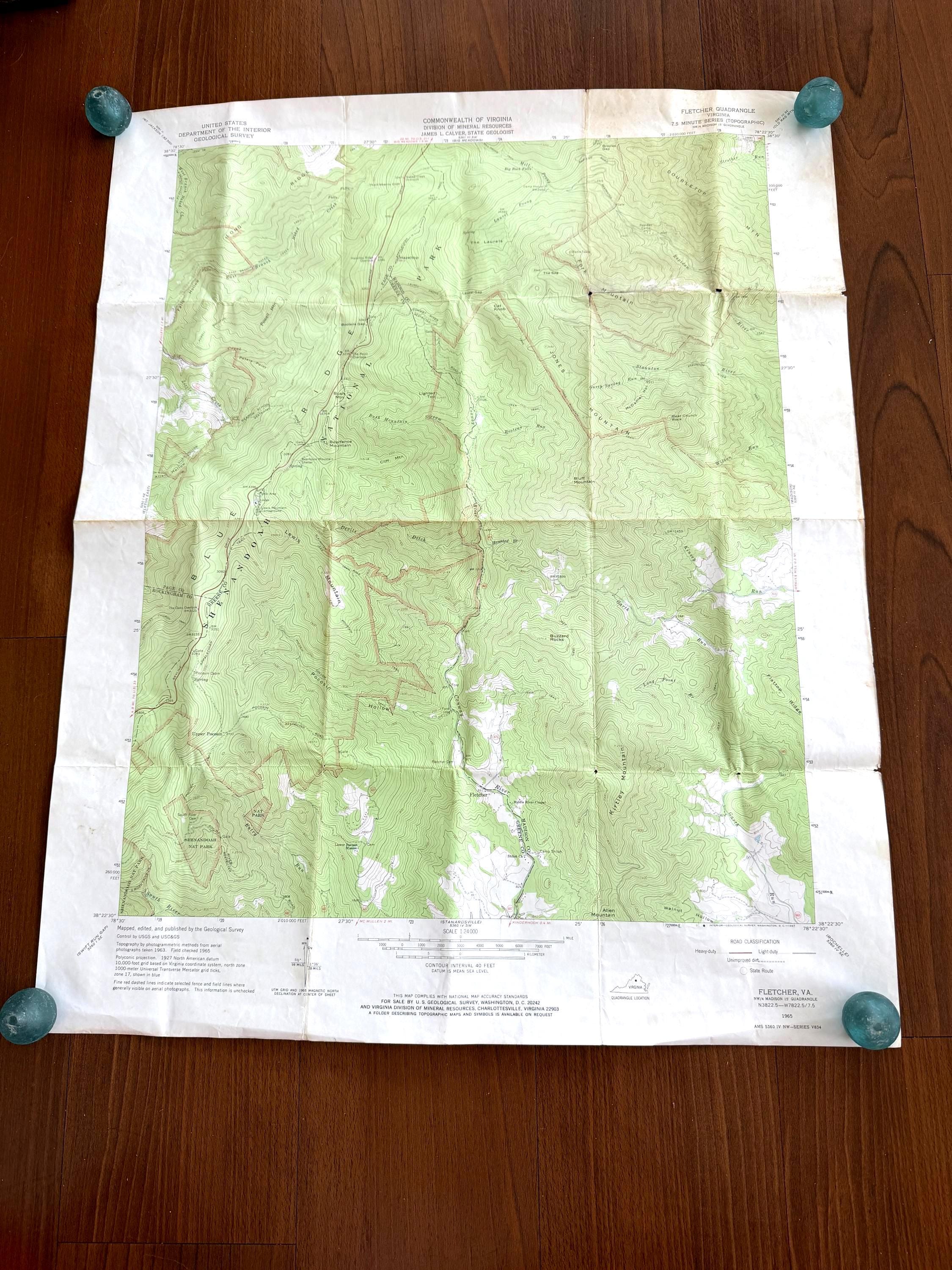 Fletcher, Virginia – USGS Quadrangle Map | 1965
