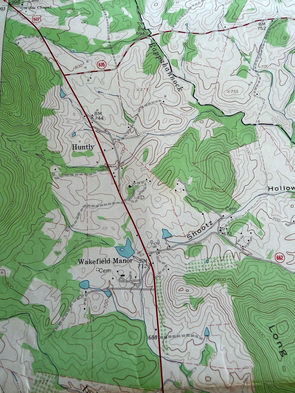 Vintage Flint Hill Virginia Topographic Map 1966 | USGS Quadrangle