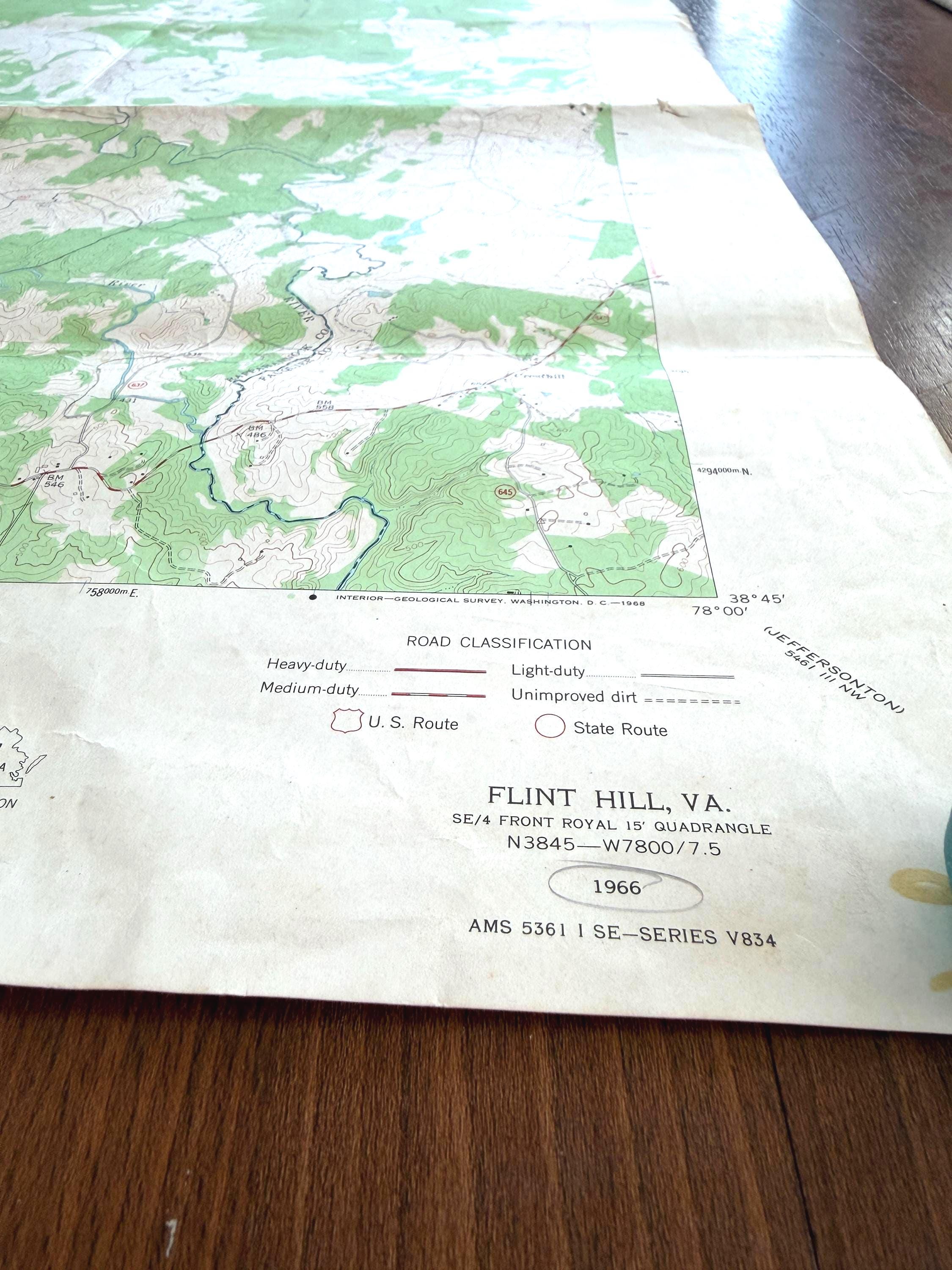 Flint Hill, Virginia – USGS Quadrangle Map | 1966