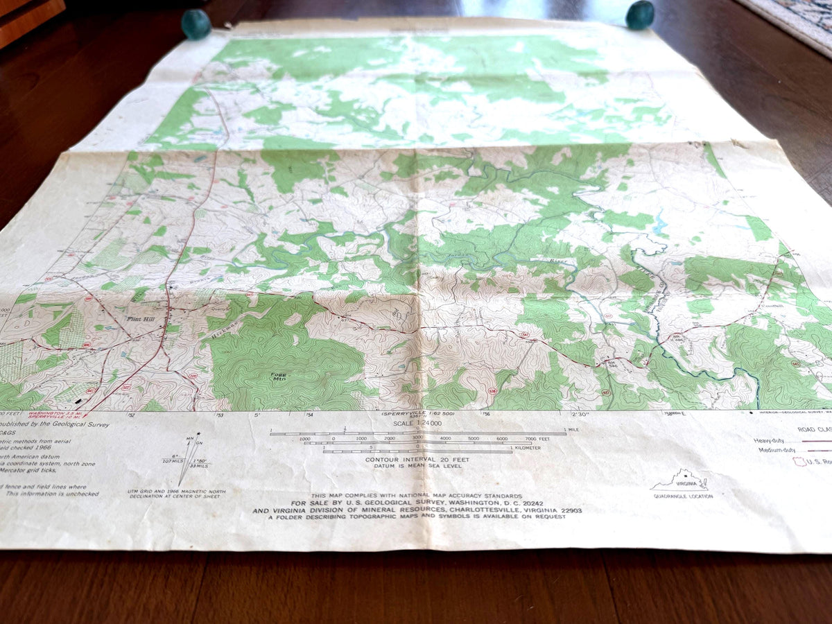 Vintage Flint Hill Virginia Topographic Map 1966 | USGS Quadrangle