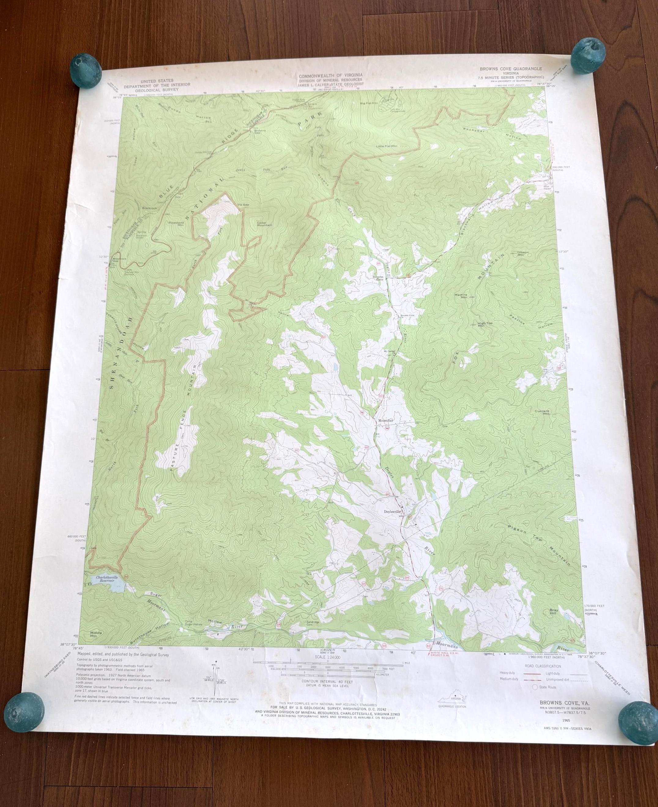 Browns Cove, Virginia – USGS Quadrangle Map | 1965