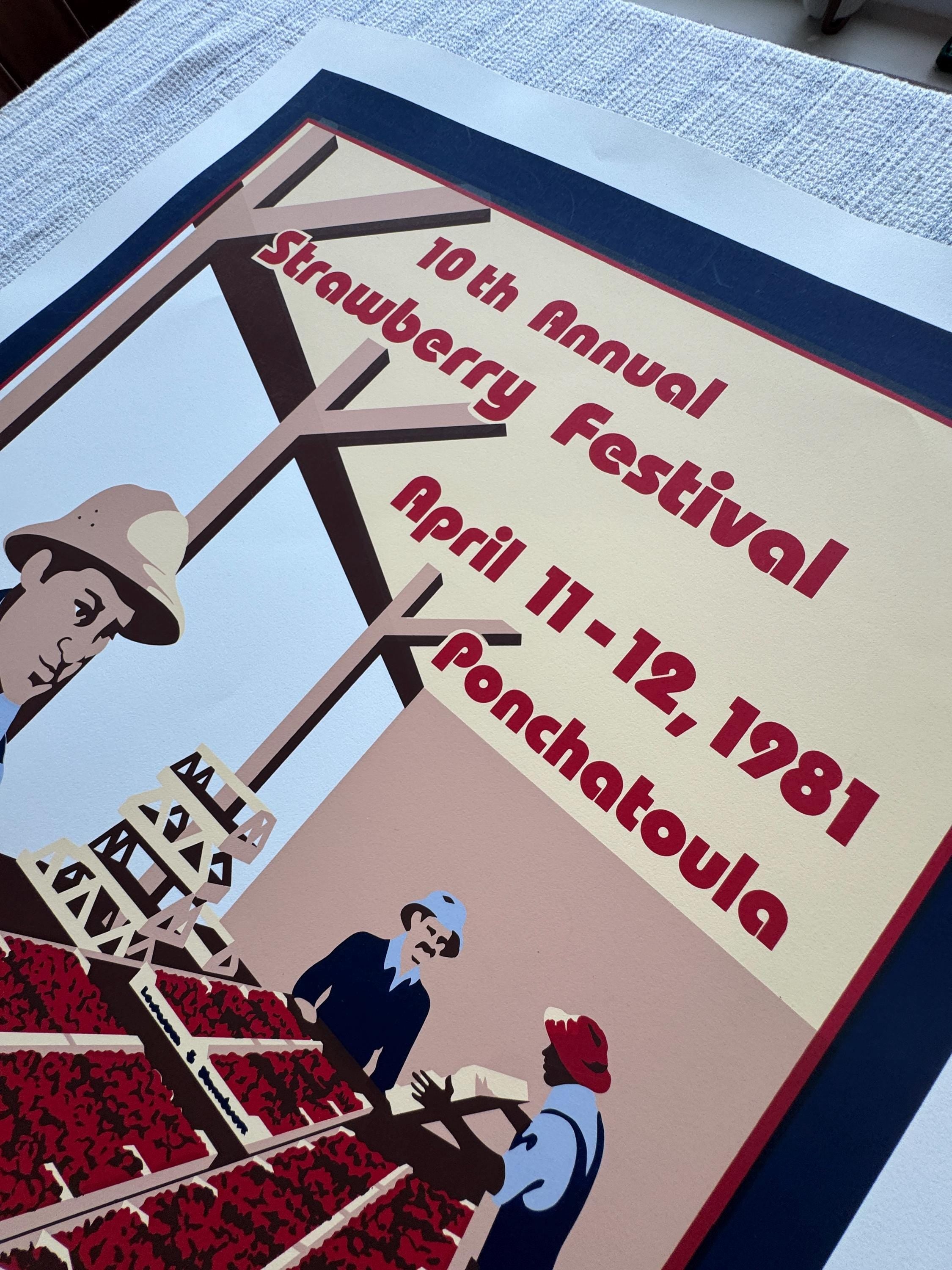 Tenth Annual Strawberry Festival – 1981 – Kim Howes Zabbia | Silkscreen (586/1250)