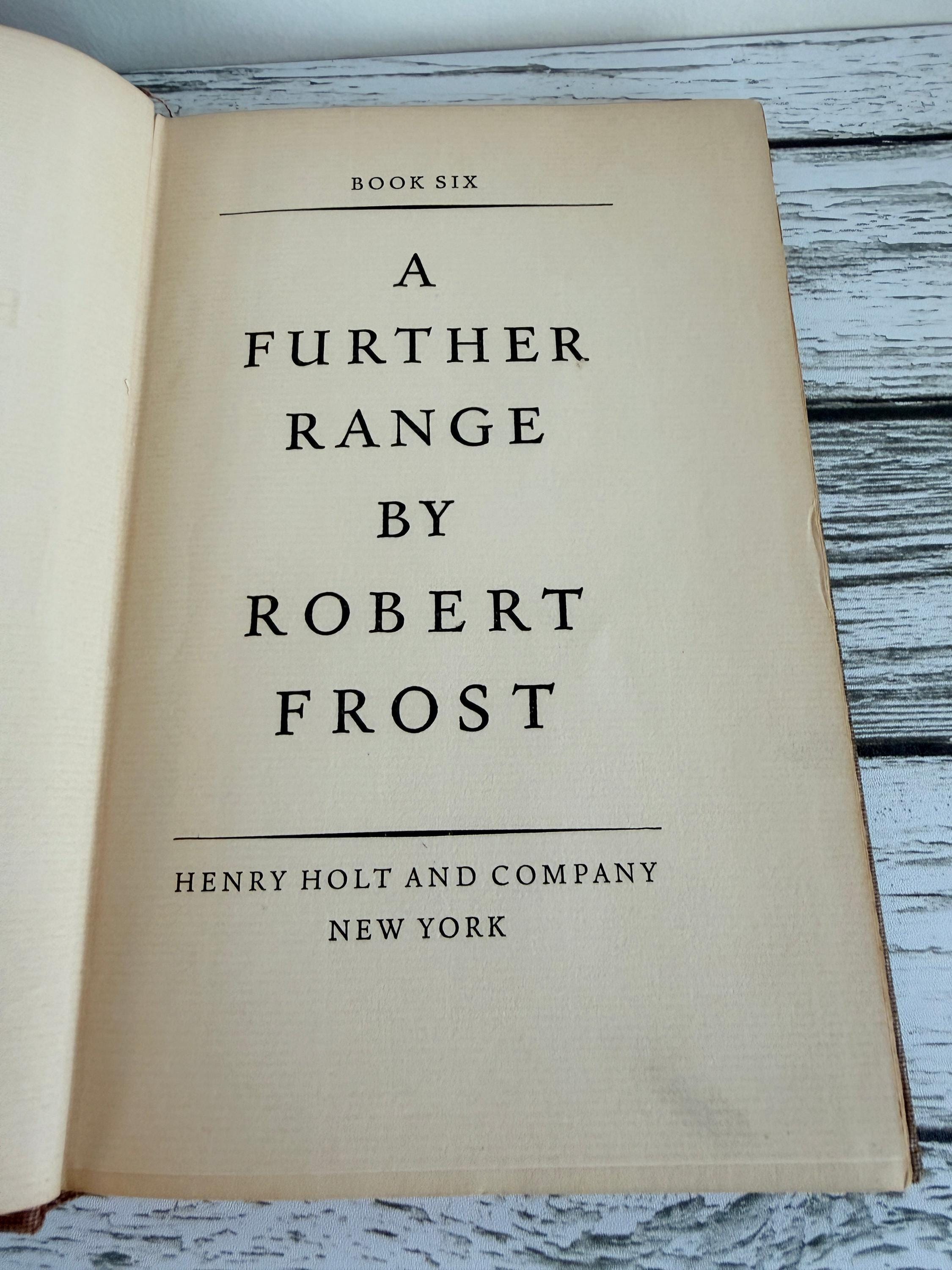 A Further Range by Robert Frost | 1936 Hardcover