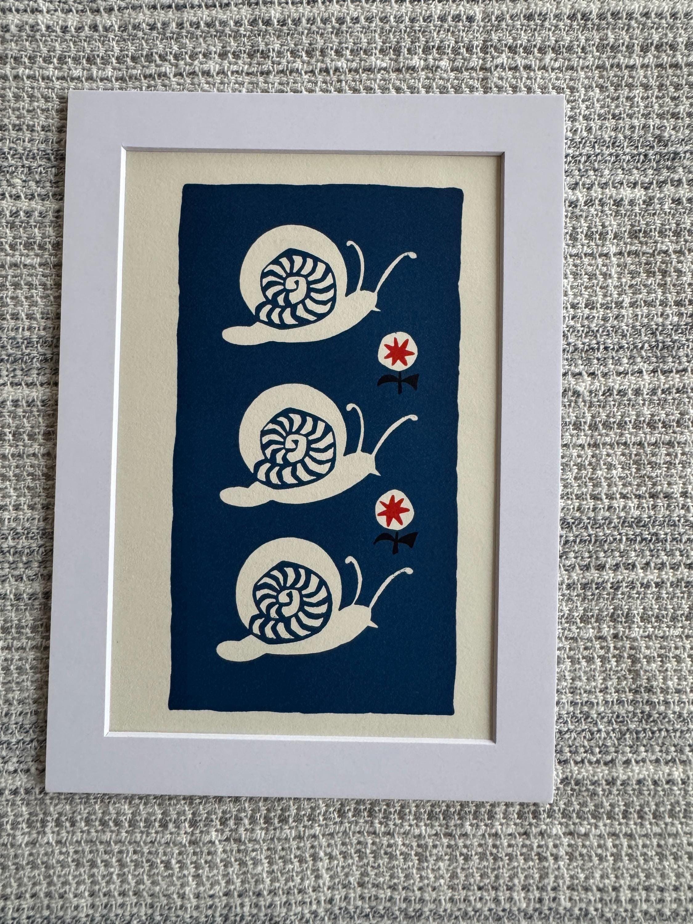 Simple French Cookery Book Plate Print 1958 – Snails