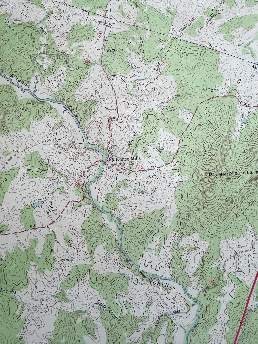 Vintage Earleysville Virginia Topographic Map 1965 | USGS Quadrangle