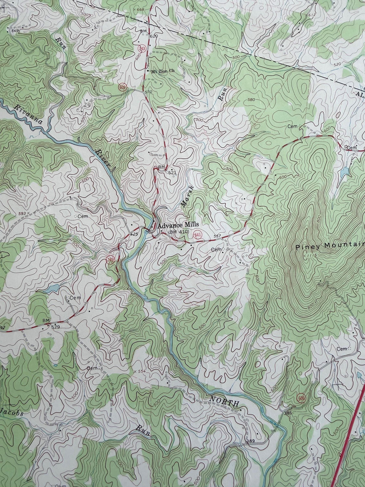 Vintage Earleysville Virginia Topographic Map 1965 | USGS Quadrangle