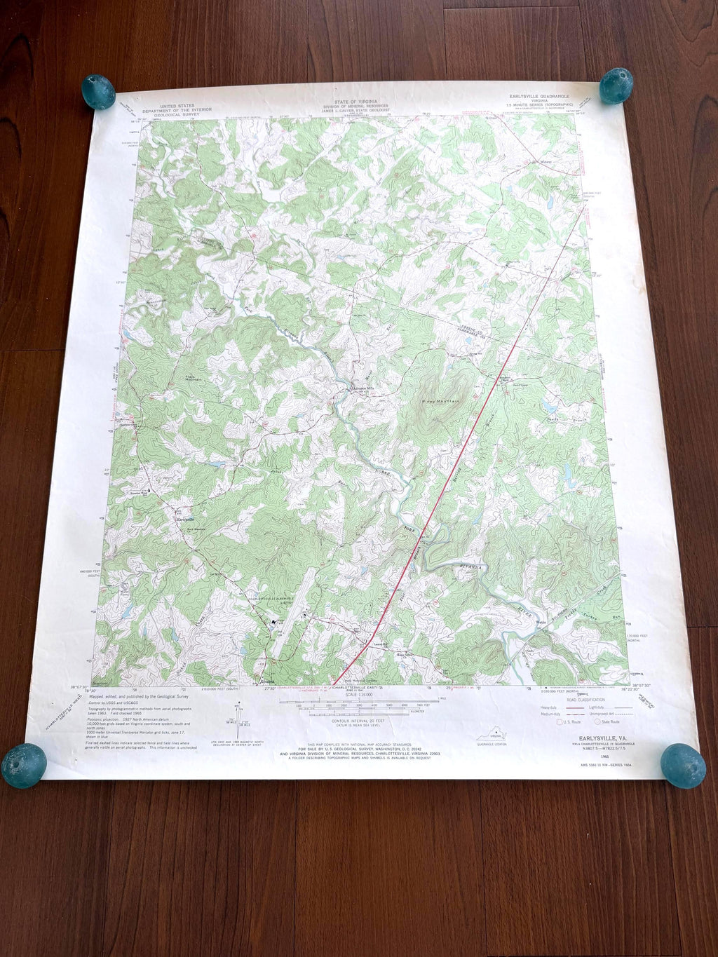 Earleysville, Virginia – USGS Quadrangle Map | 1965