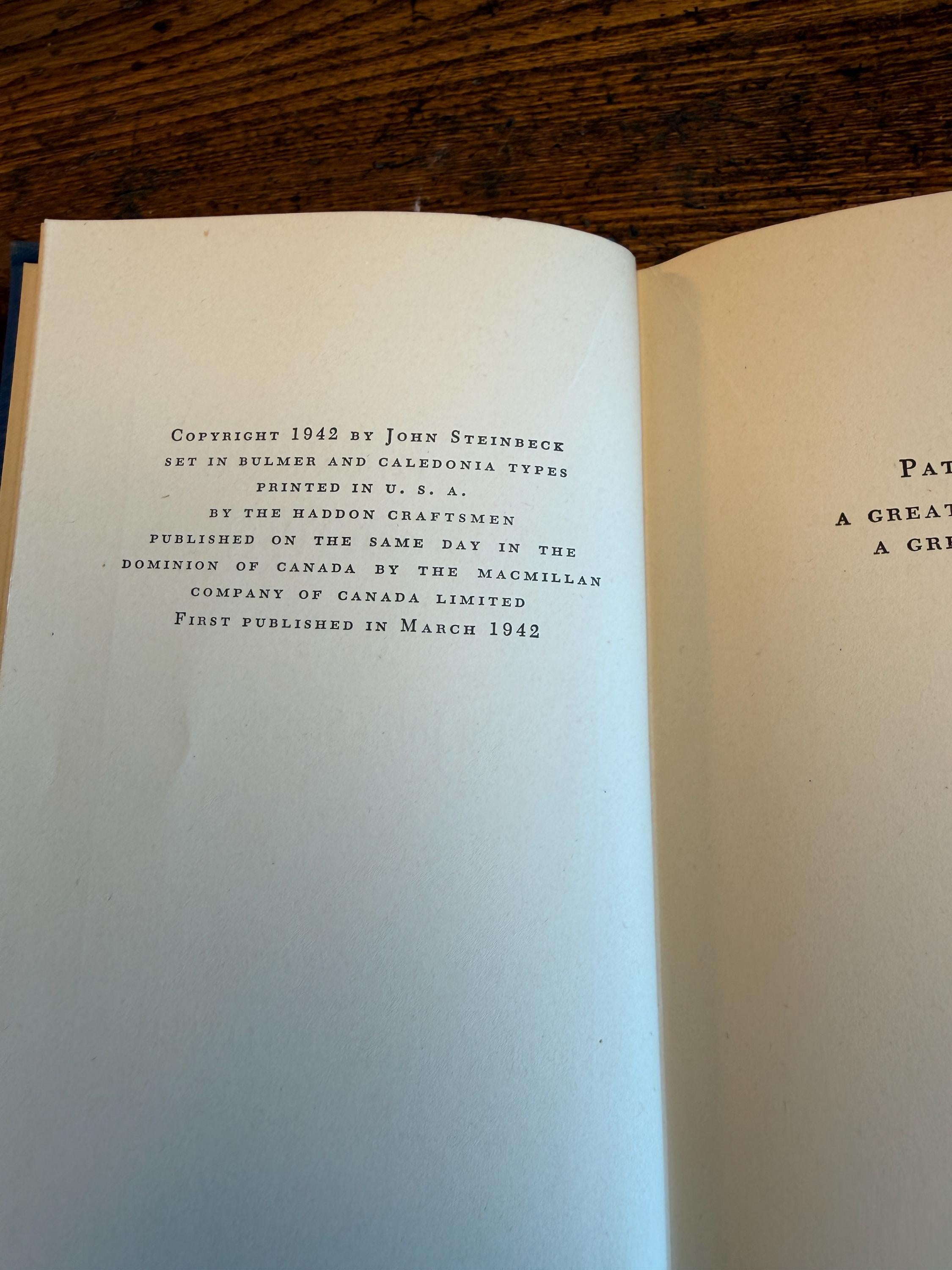 The Moon Is Down by John Steinbeck | 1942 First Edition Hardcover