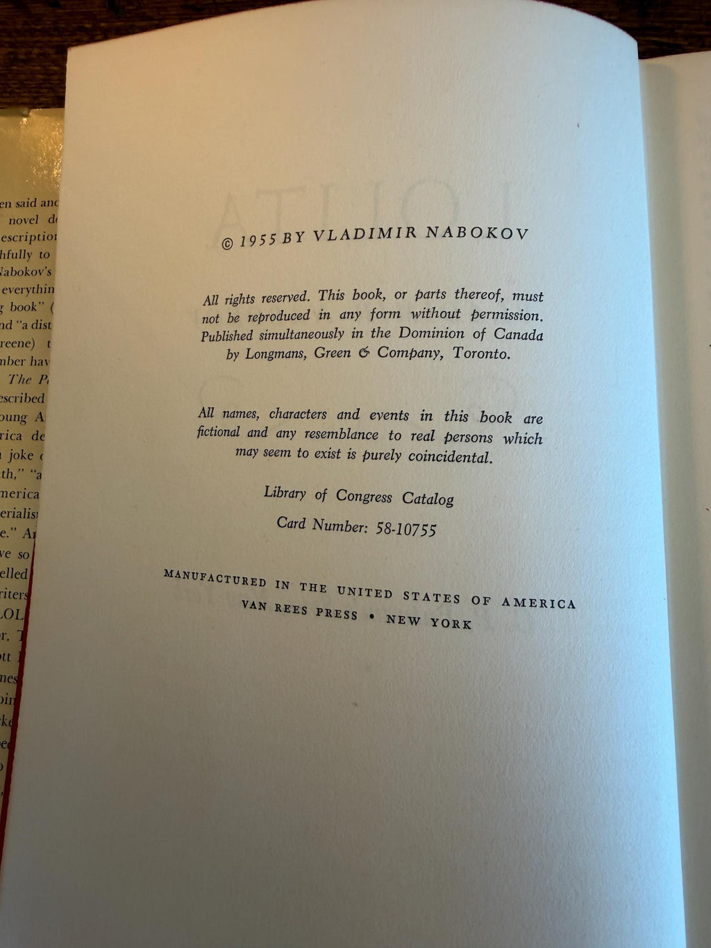 Lolita by Vladimir Nabokov | 1950 Hardcover