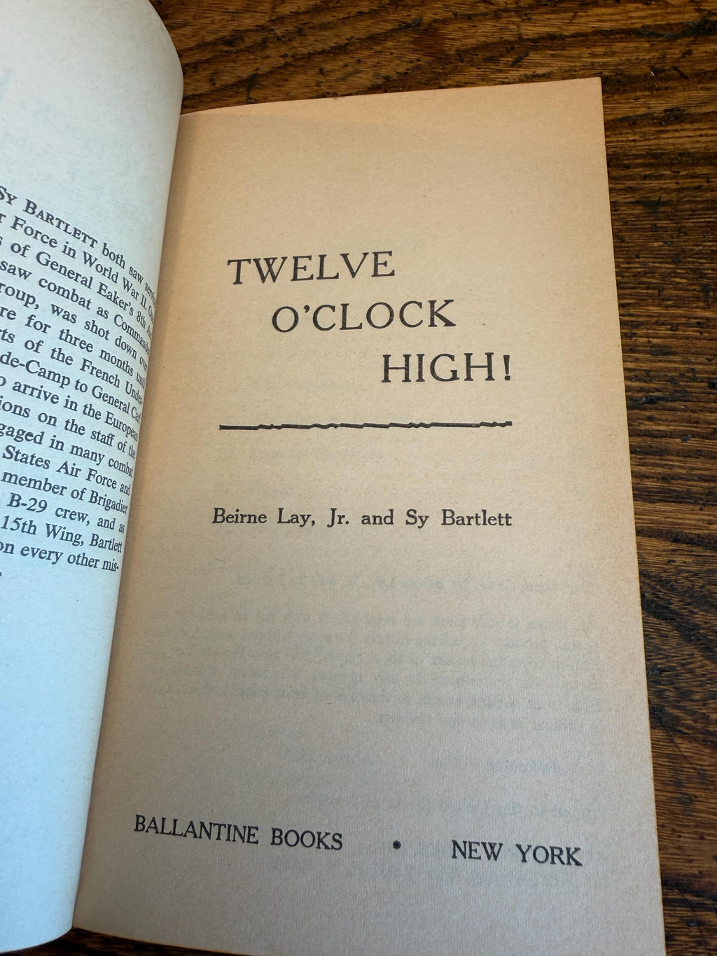 12 O’Clock High by Berne Lay Jr. | 1965 Paperback