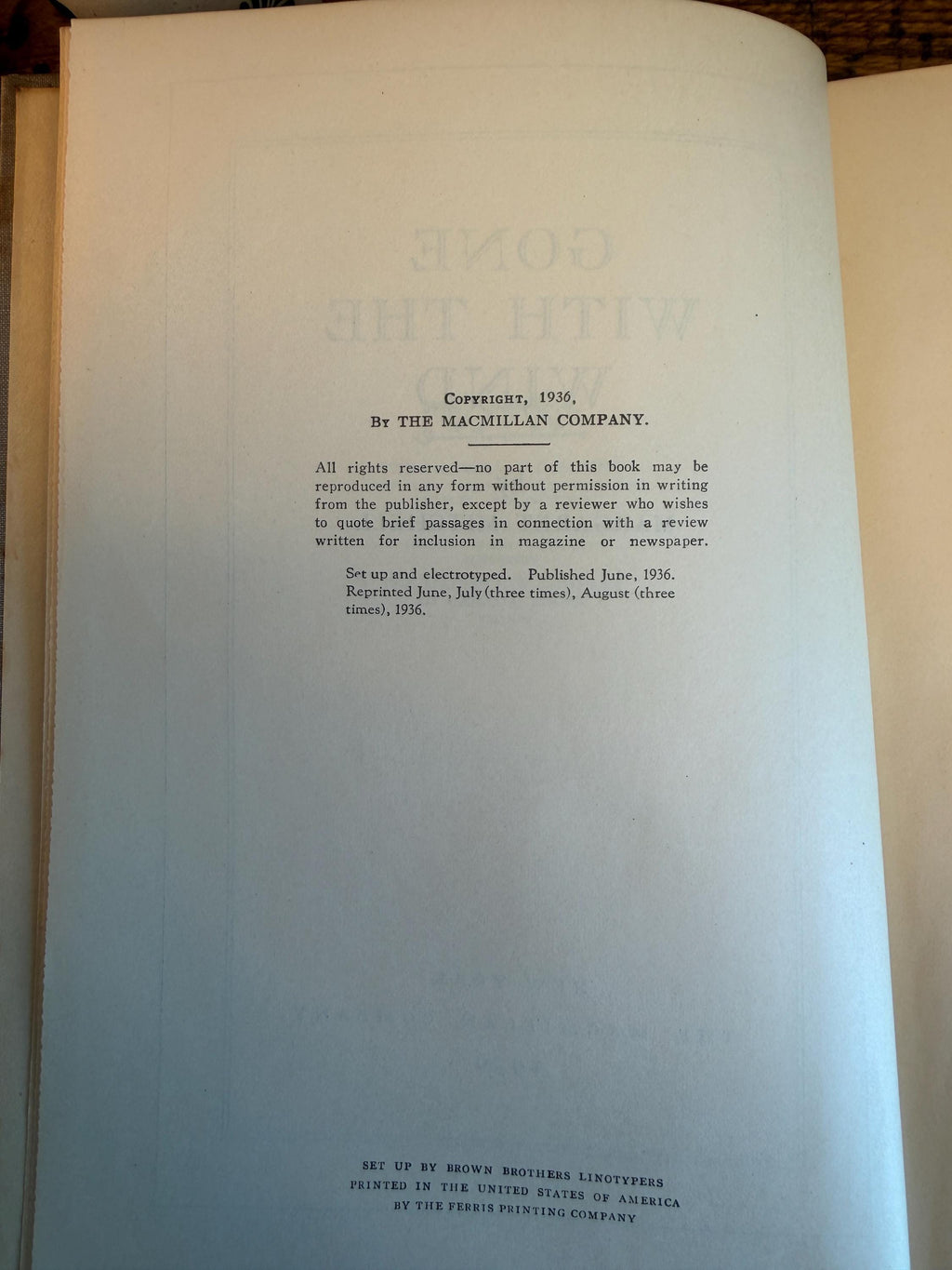 Gone With the Wind by Margaret Mitchell | 1936 First Edition Hardcover