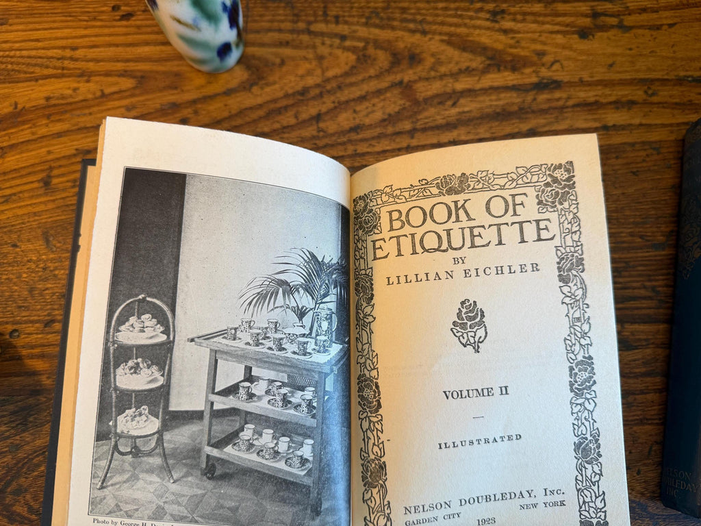 The Book of Etiquette by Lillian Eichler | 1923 Two Volume Hardcover