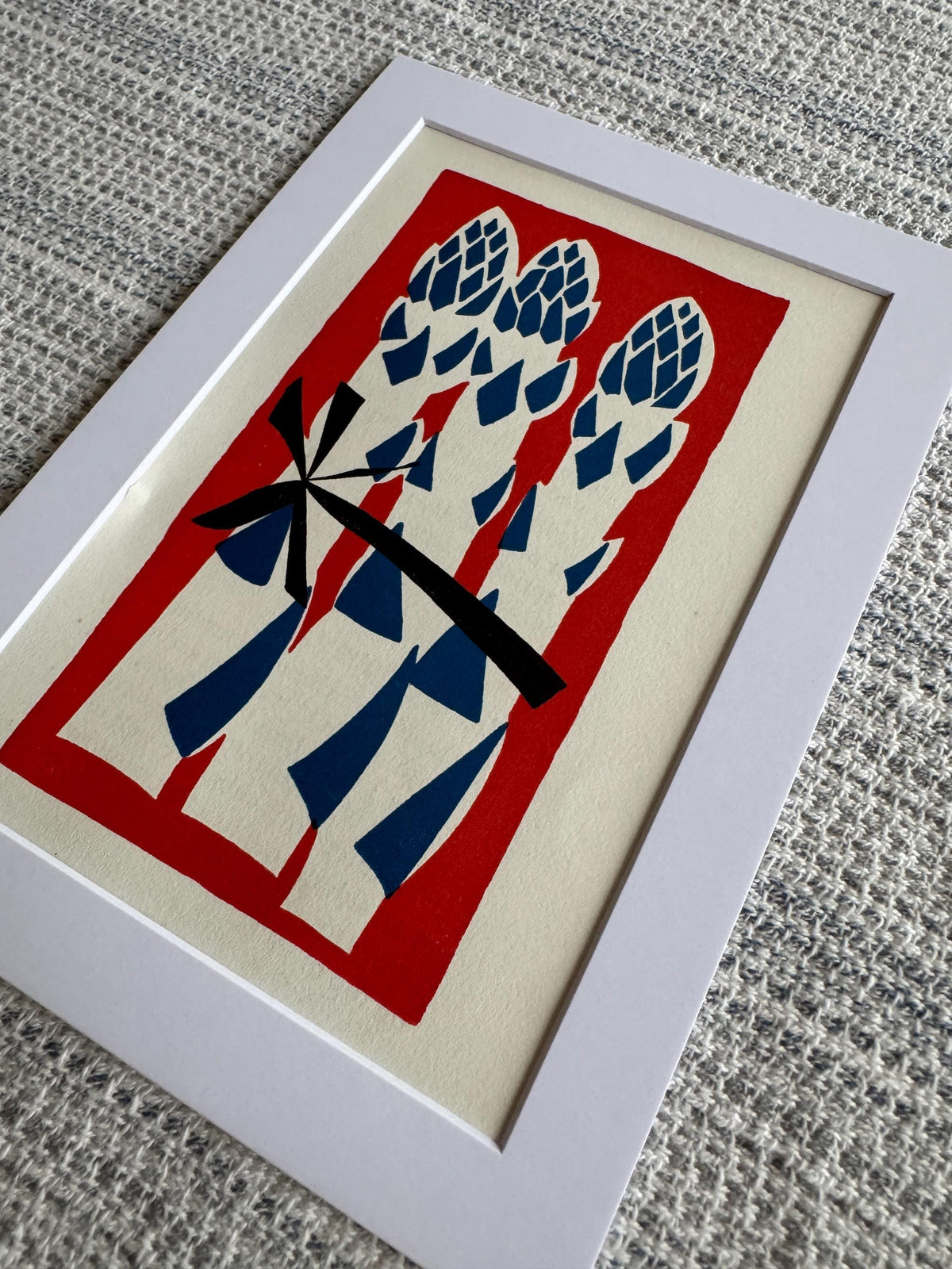 Simple French Cookery Book Plate Print 1958 – Asparagus