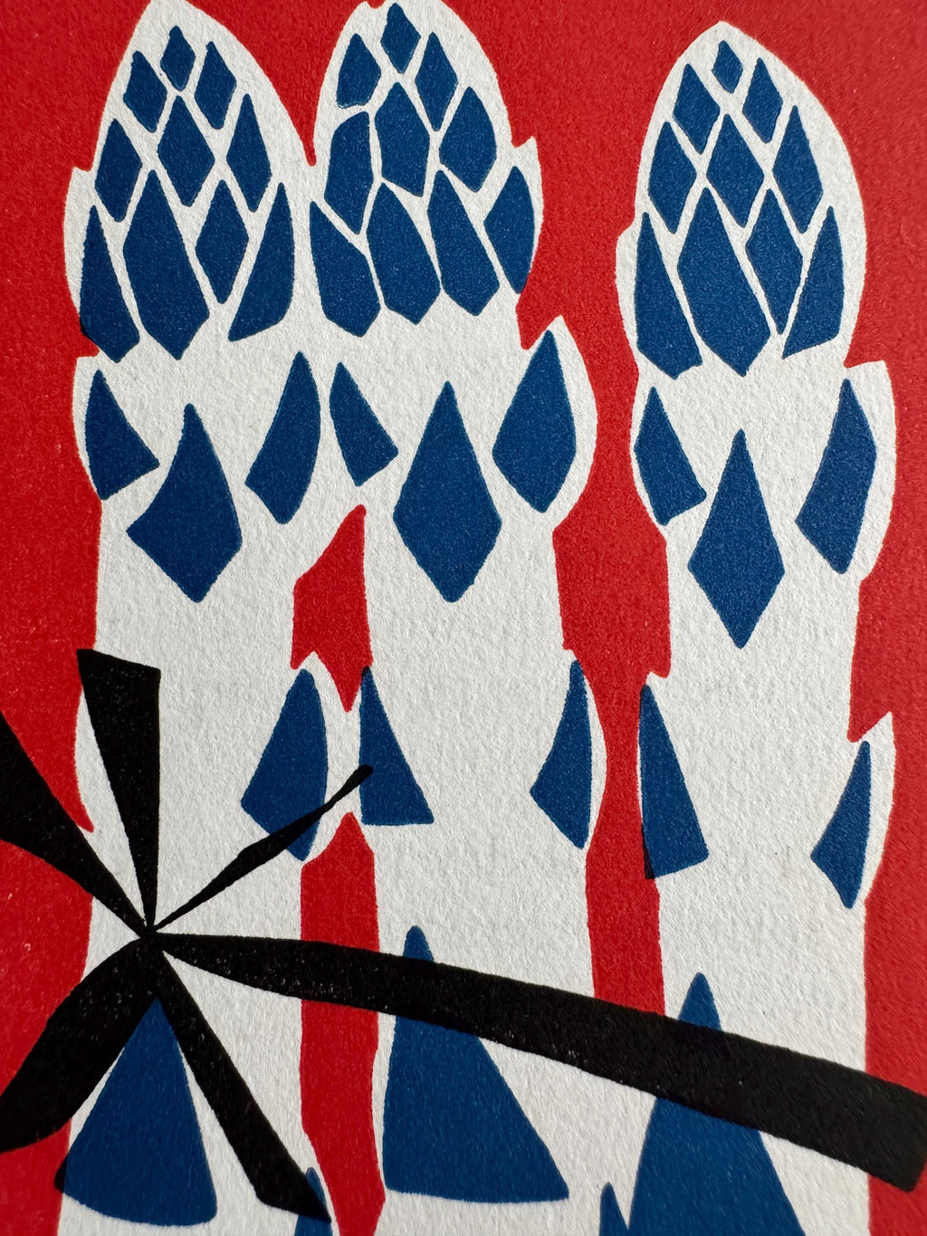 Simple French Cookery Book Plate Print 1958 – Asparagus