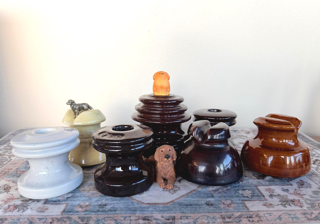 Vintage Ceramic Electrical Insulators – Assorted Glazes and Sizes