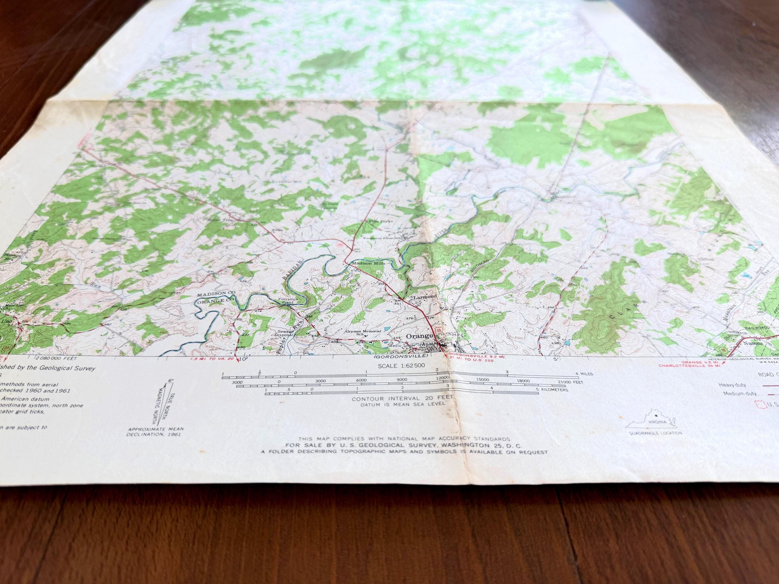 Rapidan, Virginia – USGS Quadrangle Map | 1961