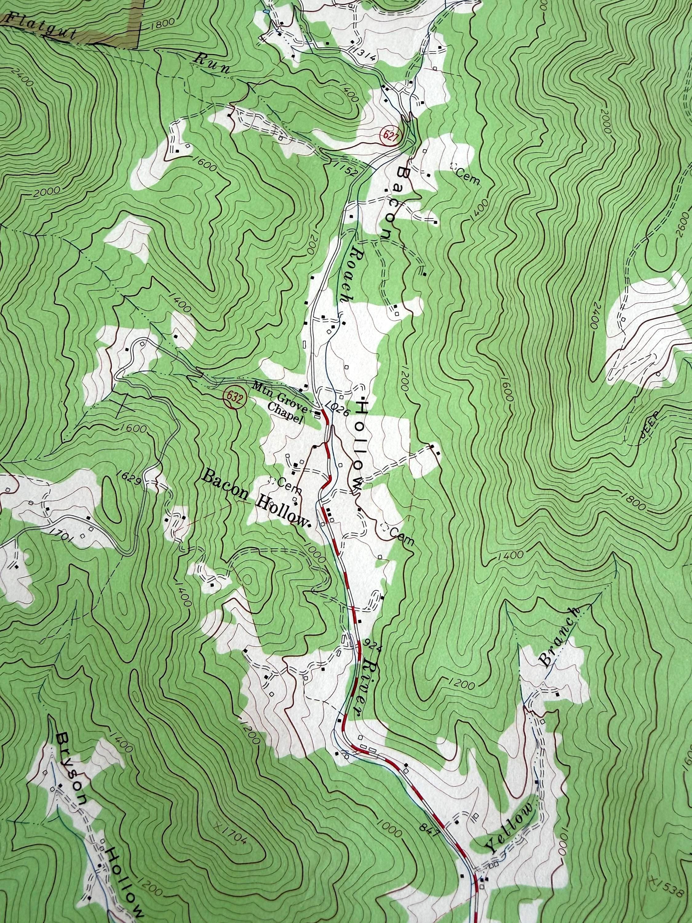 Swift Run Gap, Virginia – USGS Quadrangle Map | 1965