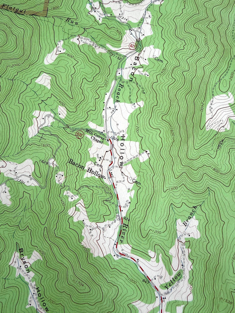 Vintage Swift Run Gap Virginia Topographic Map 1965 | USGS Quadrangle