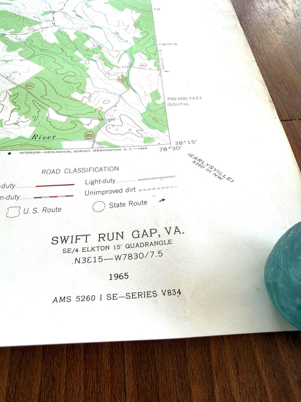 Swift Run Gap, Virginia – USGS Quadrangle Map | 1965
