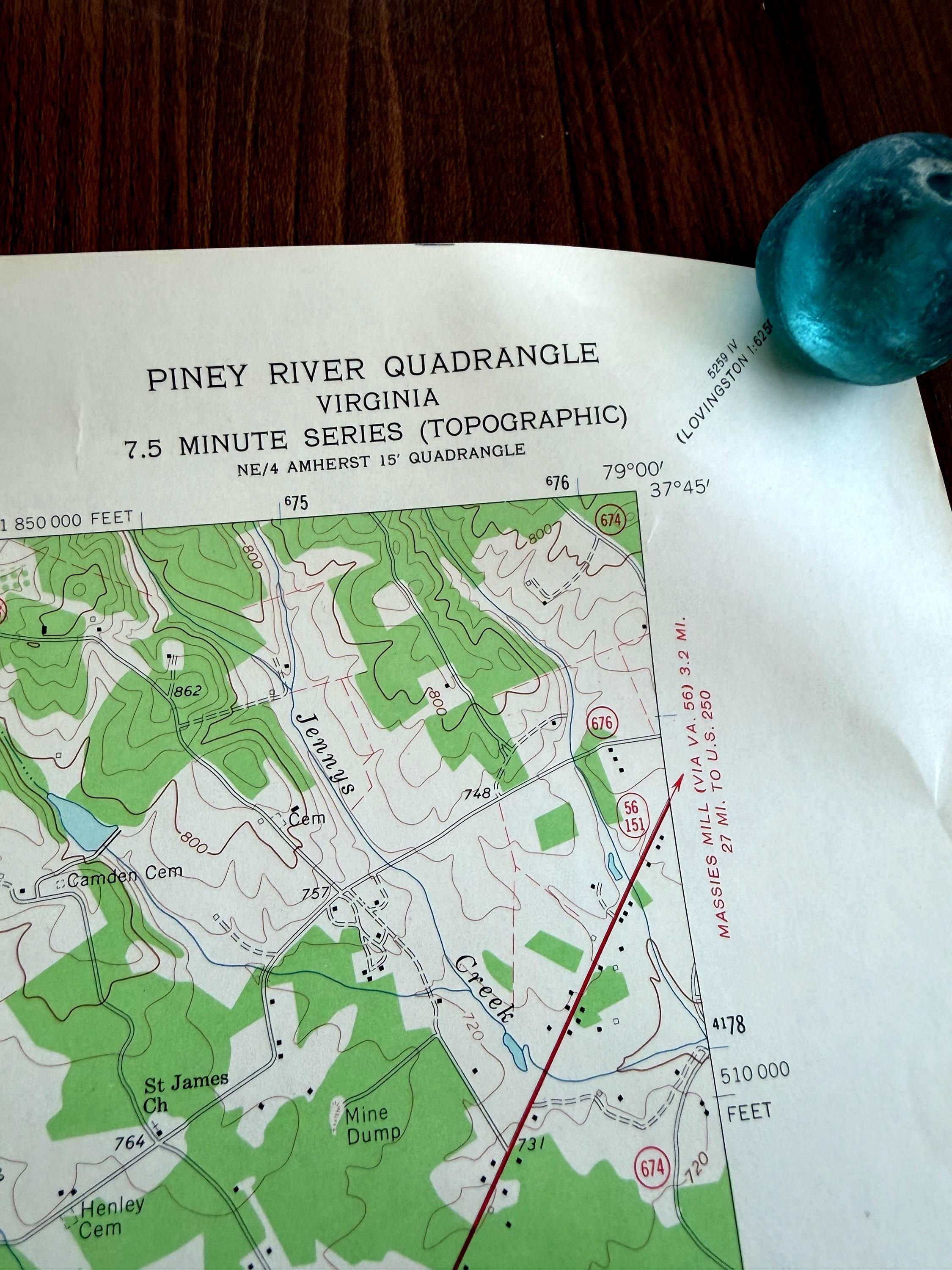 Piney River, Virginia – USGS Quadrangle Map | 1963